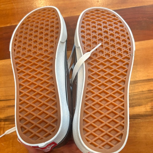 VANS  chocolate brown canvas and suede sneakers. Never worn. - Picture 6 of 6